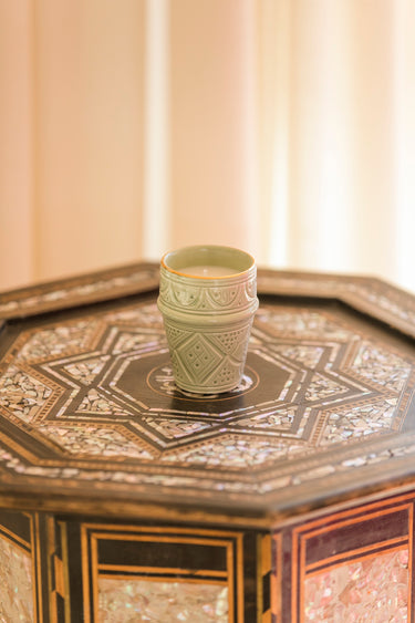 Bougie moyenne tasse beldi Empreinte mint parfumée figuier (9010886476095)