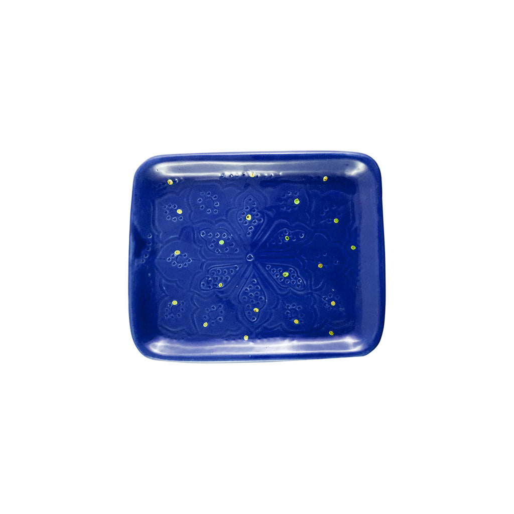 Petit plateau Empreinte bleu majorelle gold (6825711271978)