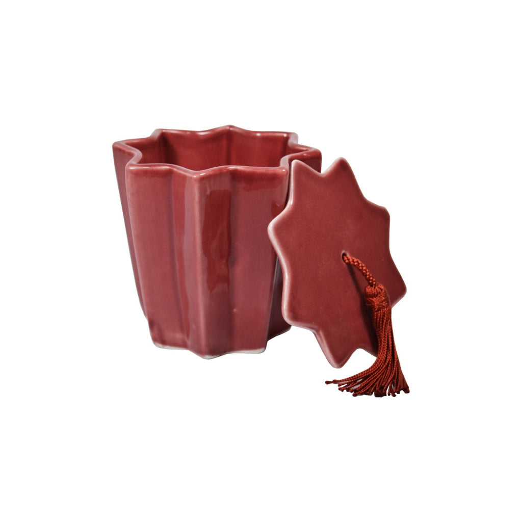 Boite étoile pompon aubergine (8037357191487)