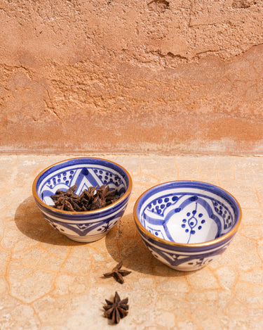 2 Zwak mini snack bowls majorelle blue gold (4491161239594)