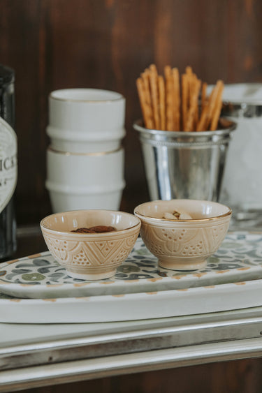 2 mini snack bowls Empreinte sahara gold (6620677111850)