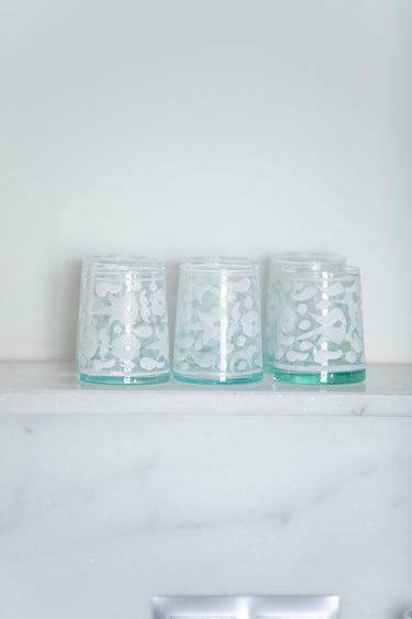 6 FLARE GLASSES FLOWERS WHITE (9699881451839)