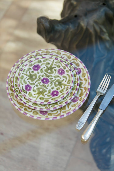 IRIS gold flower plates (14986093560191)
