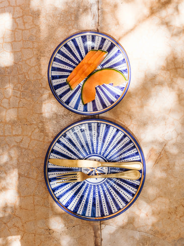 Sunflower plates majorelle blue gold (8194871689535)