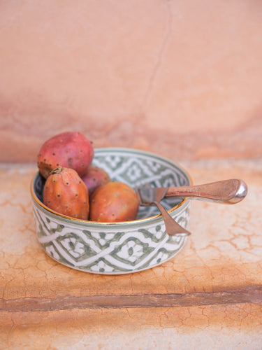 Fassia mint gold bowl, salad bowl and platter (6779317452842)