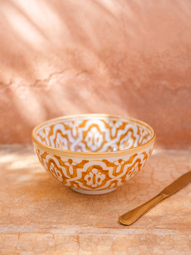 Fassia straw gold round bowls and salad bowl (8298919362879)