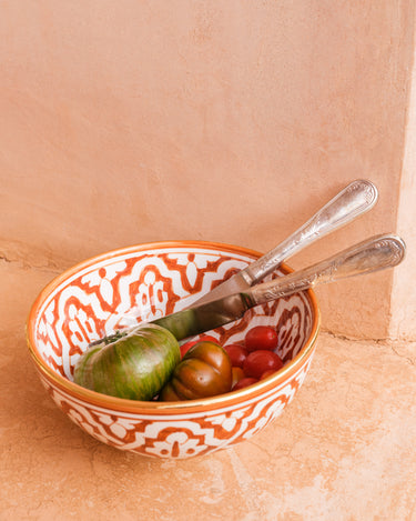 Marsala gold fassia round bowls and salad bowl (6900769292330)