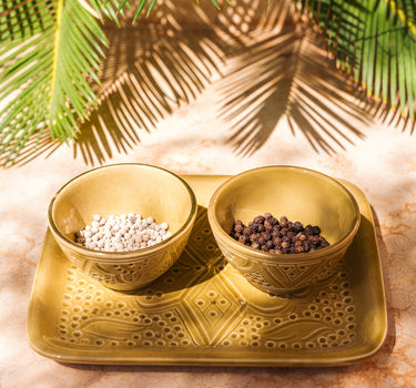 2 Mini bowls Empreinte kaki  gold (8951742464319)