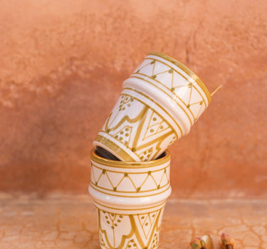 2 Large beldi Zwak cups kaki gold (8995286745407)