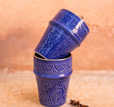 Large beldi cup Empreinte Majorelle Blue  gold (6820534255658)