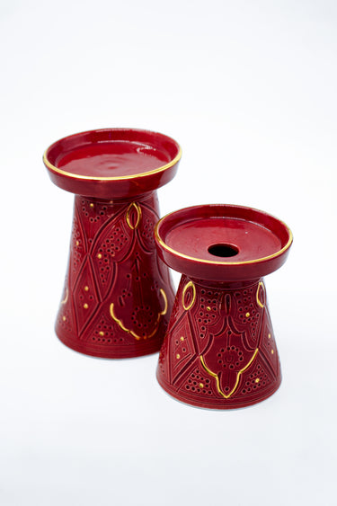 DUO CANDLESTICK FOOTPRINT EGGPLANT GOLD (15041902870911)