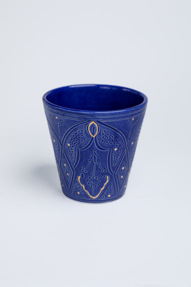 LARGE POT COVER IMPRINT BLUE MAJORELLE GOLD (15010316943743)