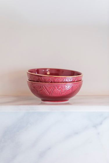LARGE LOW BOWL EGGPLANT GOLD IMPRINT (15121492443519) (15159115940223) (15159141761407)