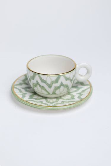 FASSIA MINT GOLD CUP WITH SAUCER (15009811202431)