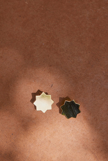 Gold Etoile stem earrings (9010416845119)