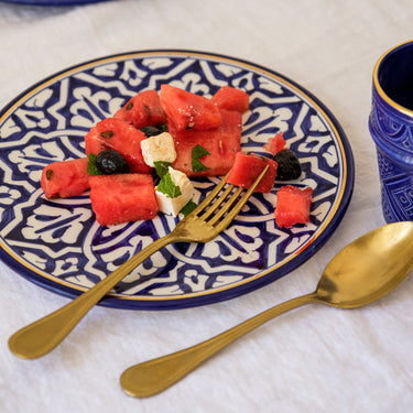 Plate Fassia Majorelle Blue  gold (6850983526442)