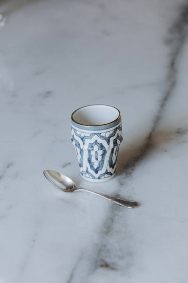 Medium beldi Fassia blue stone gold cup (8759551328575)