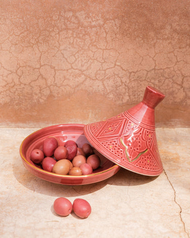 Small tagine d14cm imprint aubregine gold Ceramic (9462982082879)