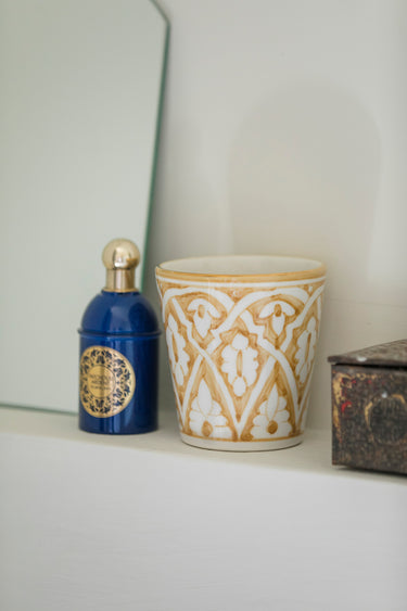 SMALL FASSIA STRAW GOLD PLANTER OR VASE (15010620604799)