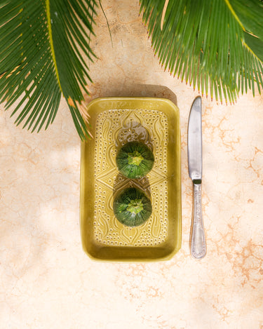 Empreinte kaki gold rectangle serving tray (8951776805183)