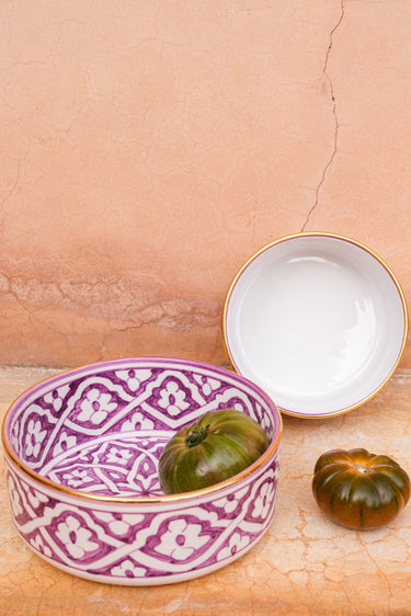 Fassia lilac gold straight serving dishes (8551386644799)