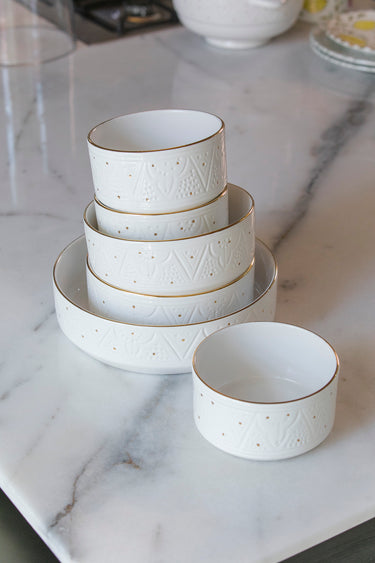 Empreinte white gold straight serving dishes (6549290418218)