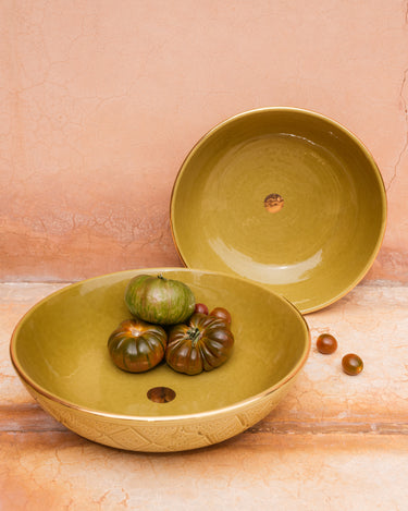 Empreinte low salad bowl khaki gold (9437172990271)