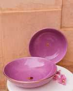 Low salad bowl Empreinte lilac gold (9437173055807)