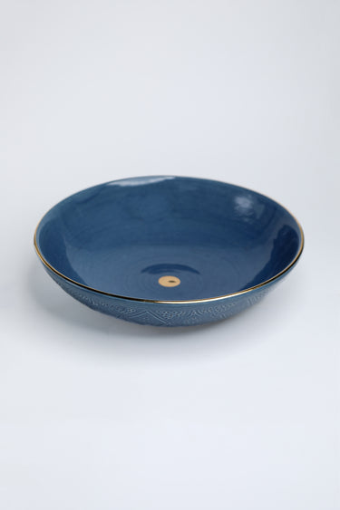Empreinte low medium bowl stone gold blue (15009808843135)