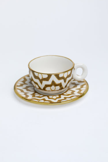 FASSIA KAKI GOLD CUP WITH SAUCER (15009815232895)