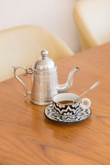 FASSIA BLACK GOLD CUP WITH SAUCER (14978940076415)