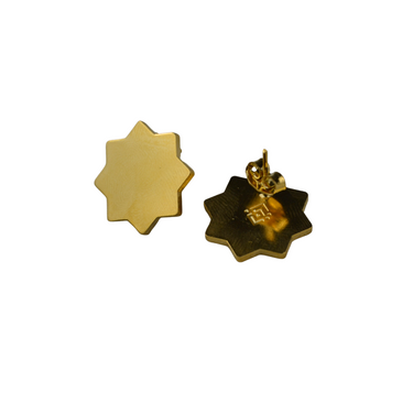 Gold Etoile stem earrings (9010416845119)