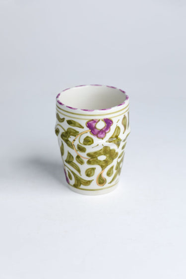 Medium coffee cup FLEURS IRIS gold (14986095231359)