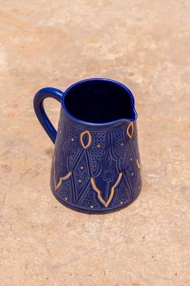 SMALL PITCHER EMPREINTE BLUE MAJORELLE GOLD CERAMIC (9655112237375)