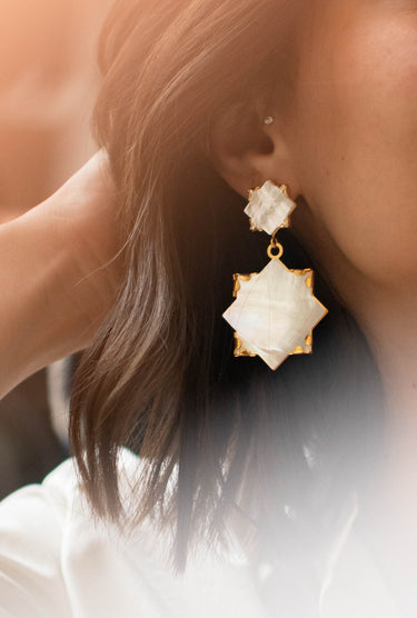 Maxi Etoile de nacre earrings (9010816123199)