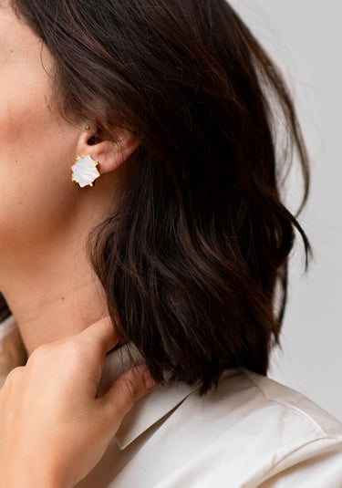 Etoile de nacre stem earrings (9010426118463)
