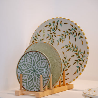 PRESENTATION PLATE FEUILLES GOLD (14610839110015)