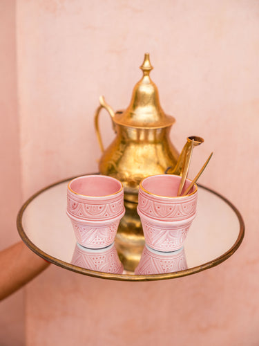 Small coffee cup Empreinte blush gold (4486029049898)