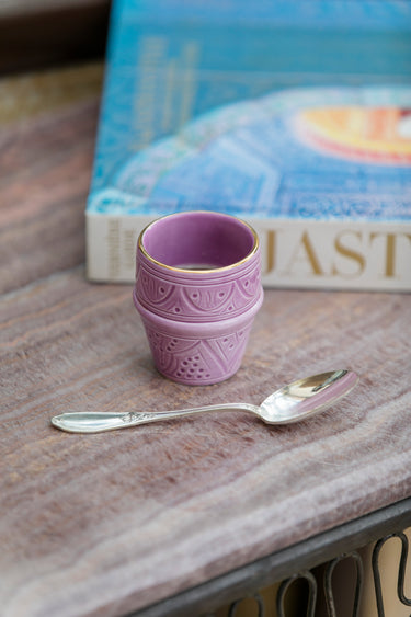 Small coffee cup Empreinte lilac gold (8261397610815)