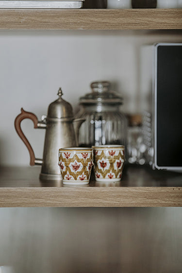 SMALL COFFEE CUP LMIDA KAKI GOLD (14863249375615)