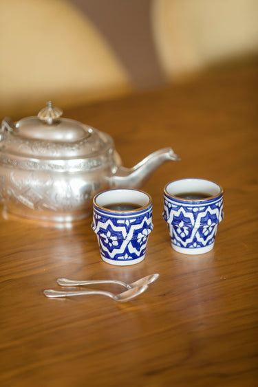 Fassia small coffee cup majorelle blue gold (6829287374890)