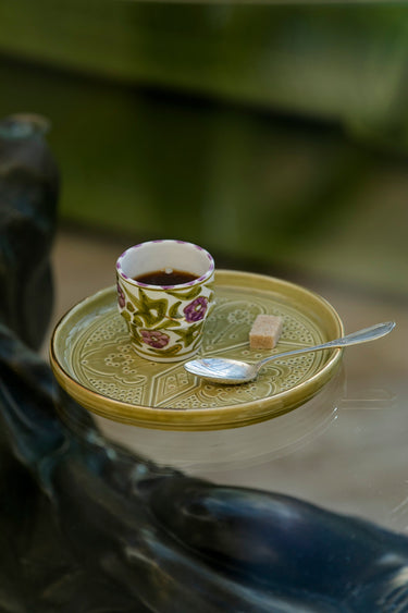 FLEURs IRIS gold coffee mug (14986095001983)