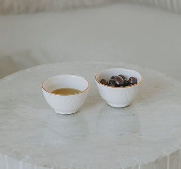 2 Mini snacking bowls Empreinte white gold (10333946311)