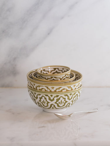 Fassia kaki gold round bowls and salad bowl (9026633531711)