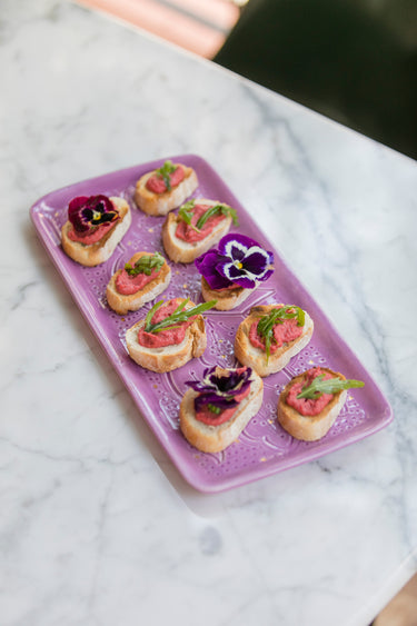 LONG CAKE TRAY EMPREINTE LILAC GOLD (9655060365631)