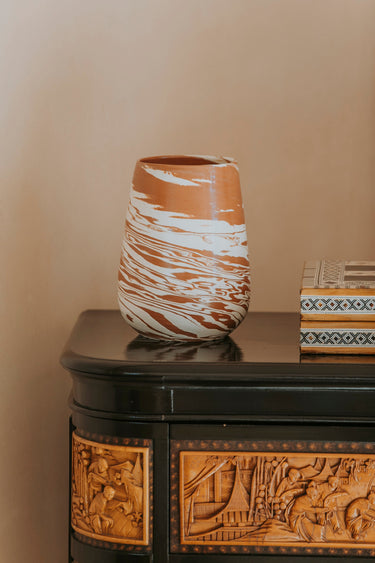 LARGE OLIVE VASE MIXED EARTH (14969326535039)