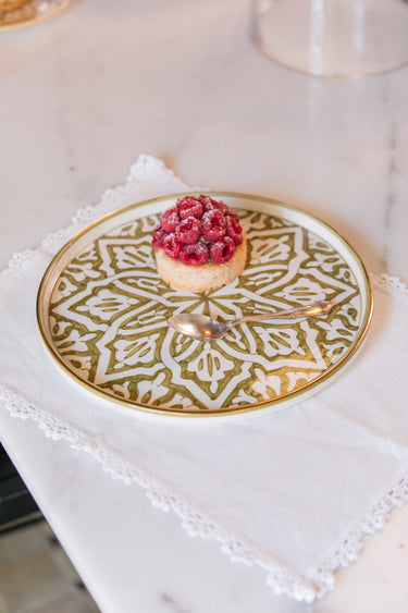 LARGE ROUND FASSIA DISH KHAKI GOLD (14589833249151)