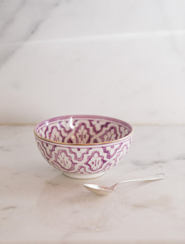 Fassia lilac gold round bowls and salad bowl (8261226234175)