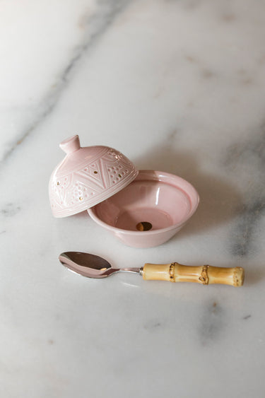 CERAMIC BUTTER DISH IMPRINT BLUSH GOLD (4486003097642)
