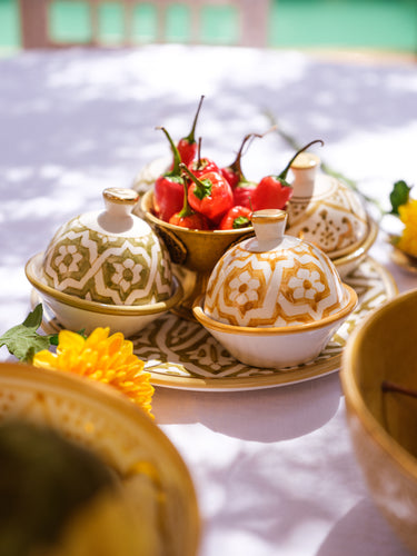 Fassia straw gold butter dish (8743819379007)